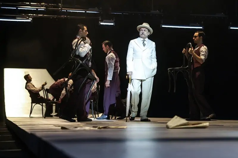 Death of a Salesman, white suit costume detail